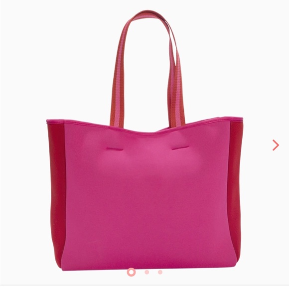 Summersalt Vibrant Neoprene Tote in Pink and Red - Picture 1 of 6